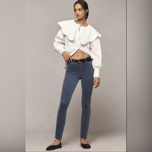 Pilcro Deep Navy Blue Corduroy High-Rise Skinny Ankle Jeans - EUC!